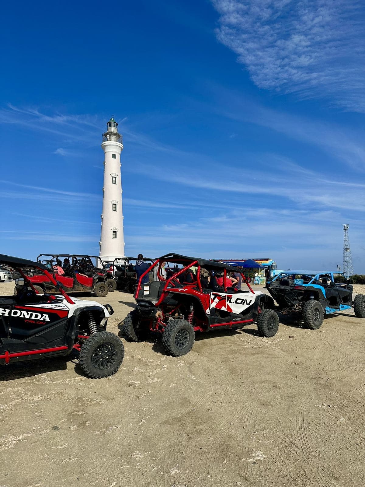 UTVs below the California Lighthouse